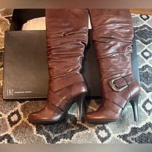 INC International Concepts Women's Brown Heeled Boots 9M